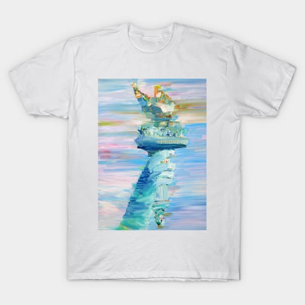 STATUE OF LIBERTY - THE TORCH T-Shirt by lautir